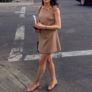 Elisabetta Franchi — Chic Nude/Blush Camel Mini Dress (EUC)